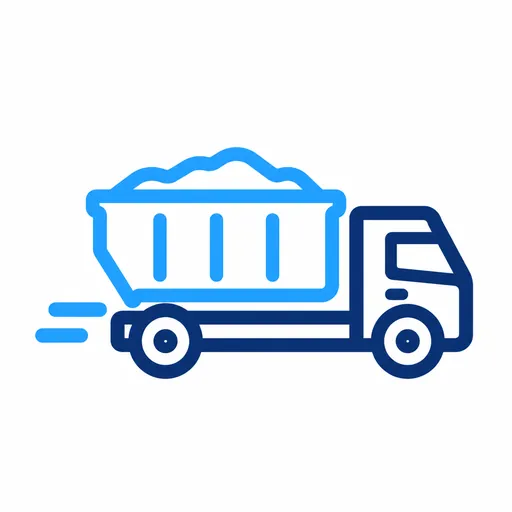 Step 4 icon: full dumpster picked up